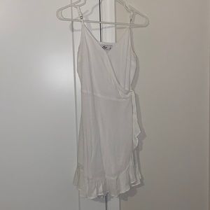 Hollister Side Tie White Polka Dot Dress